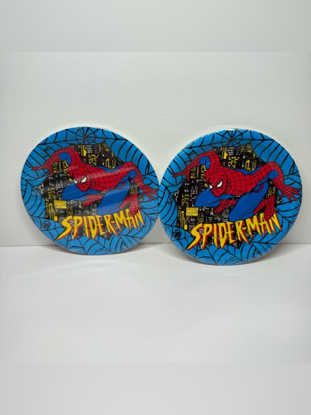Vintage Marvel 1994 Spider-Man 7" Party Plates 8pc New Sealed Lot of 2 Pack